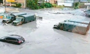 台湾花莲县暴雨洪水已致2死28伤